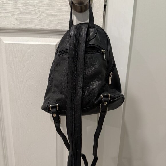 Mini Black Leather Bag with Two way Straps - Picture 4 of 4